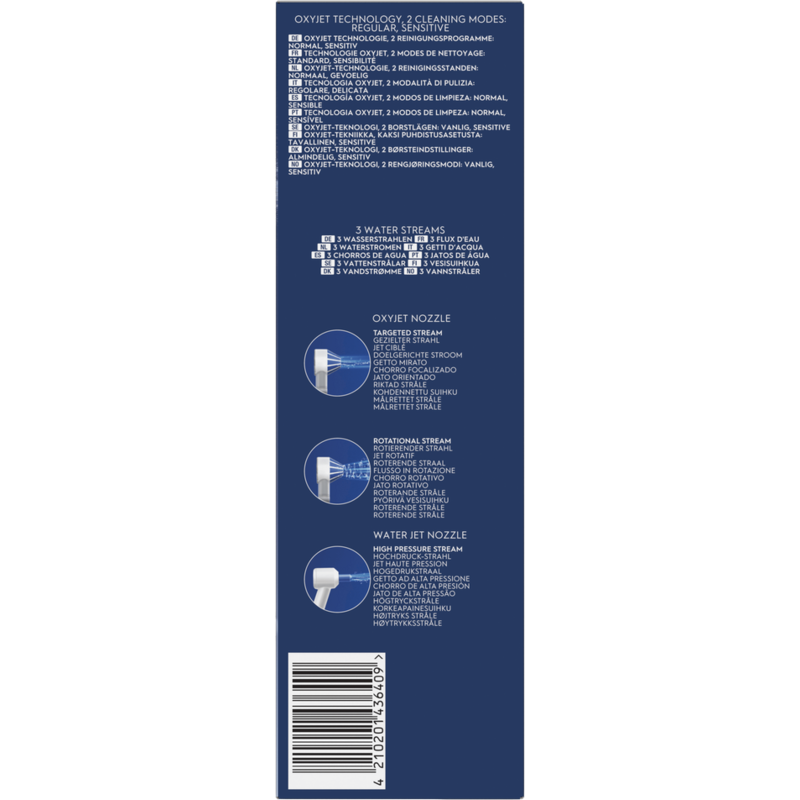 Una caja blanca y azul con texto y diagramas sobre modos de limpieza.