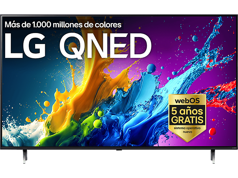 TV QNED 75" - LG 75QNED80T6A, UHD 4K, Procesador Inteligente 4K α7, Smart TV, DVB-T2 (H.265), Negro
