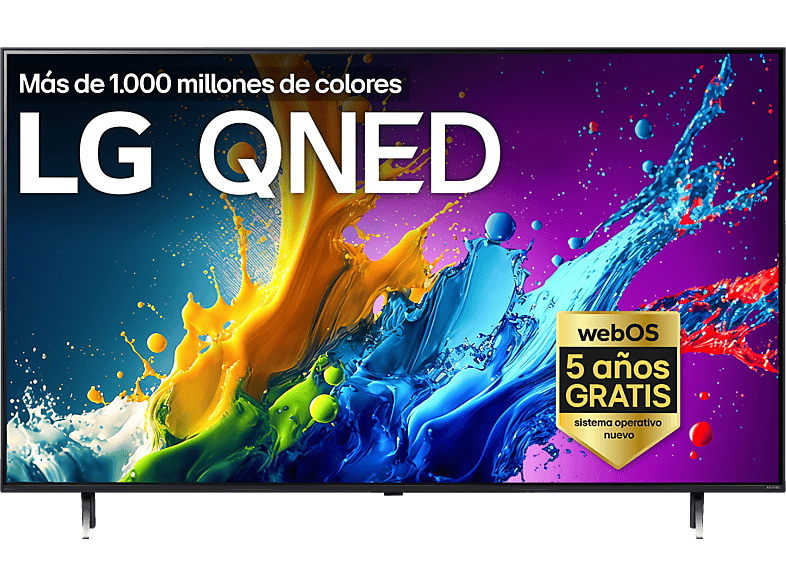 REACONDICIONADO Seminuevo Bueno TV QNED 65" - LG 65QNED80T6A, UHD 4K, Procesador Inteligente 4K α5, Smart TV, DVB-T2 (H.265), Negro