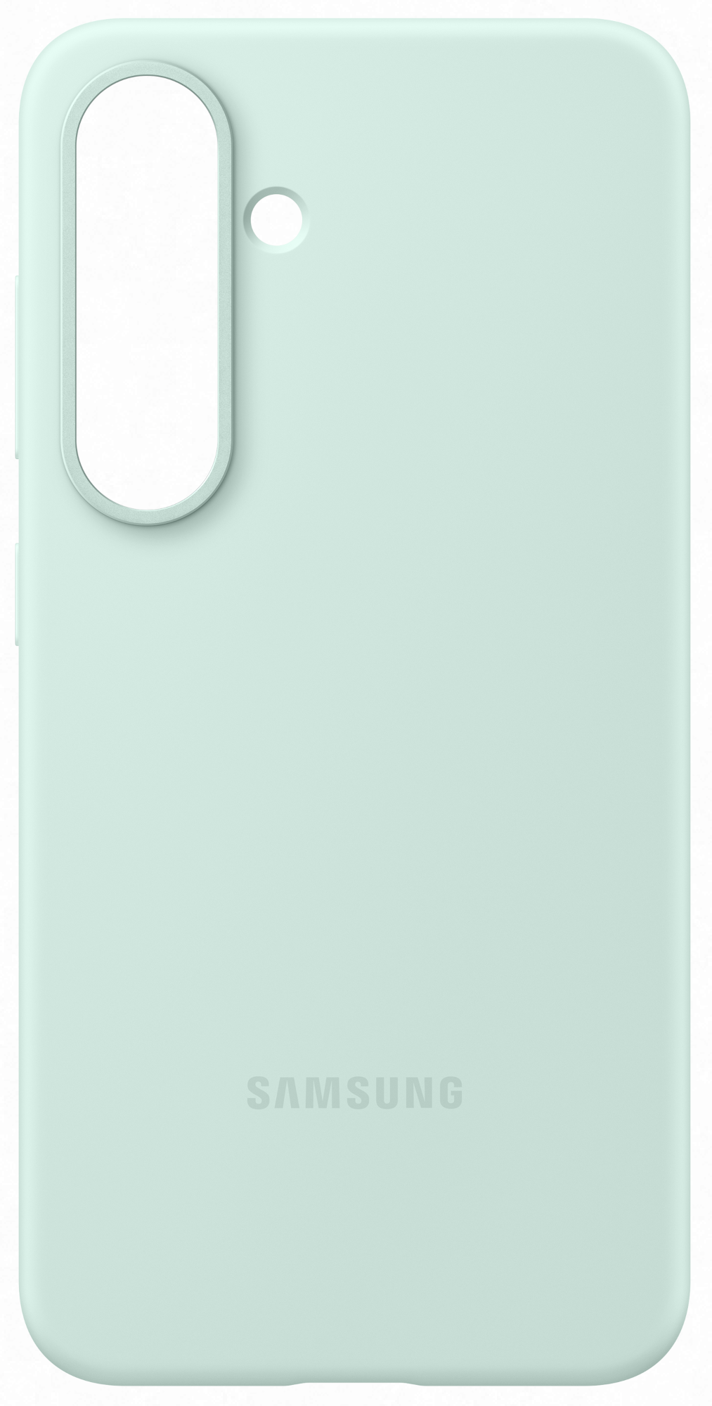 Egy világoszöld Samsung telefontok.