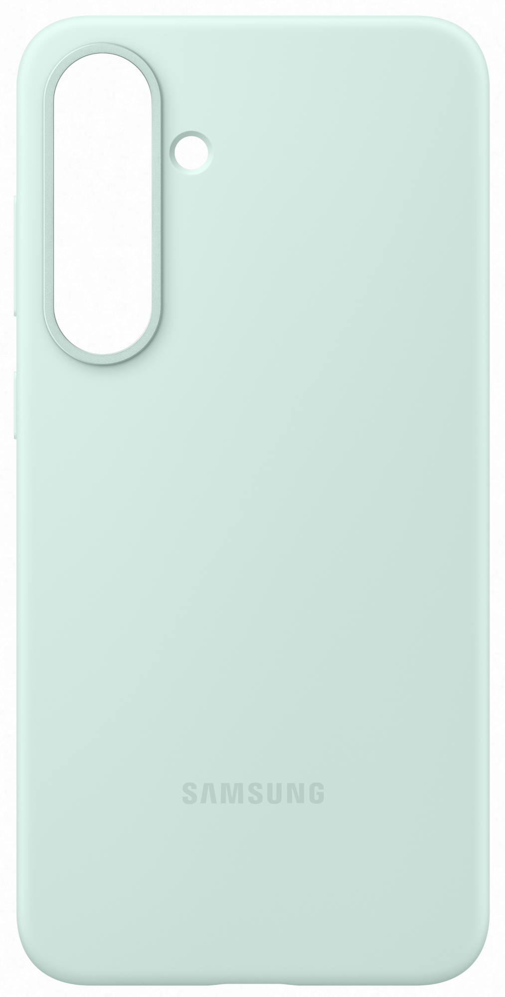 Mentazöld Samsung telefontok SAMSUNG logóval alul, fehér háttéren.