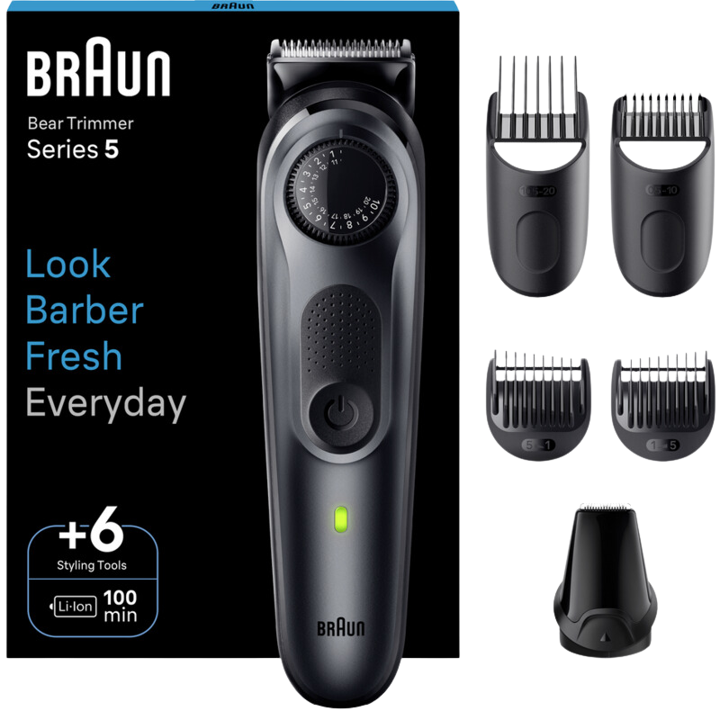 Barbero Braun Series BT5450, Recortadora De Barba, 40 Ajustes
