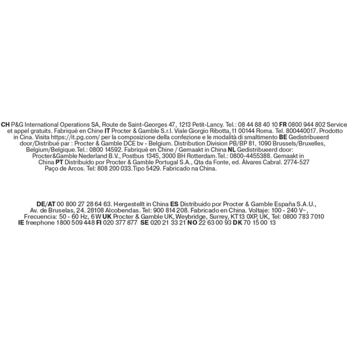 Texto sobre fondo blanco que incluye información del producto y datos de contacto.