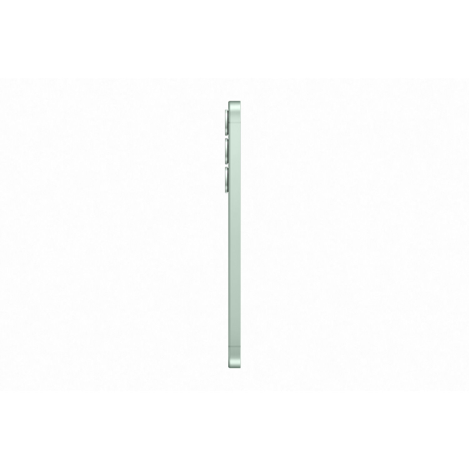 Phone side view. Green color. White background.
