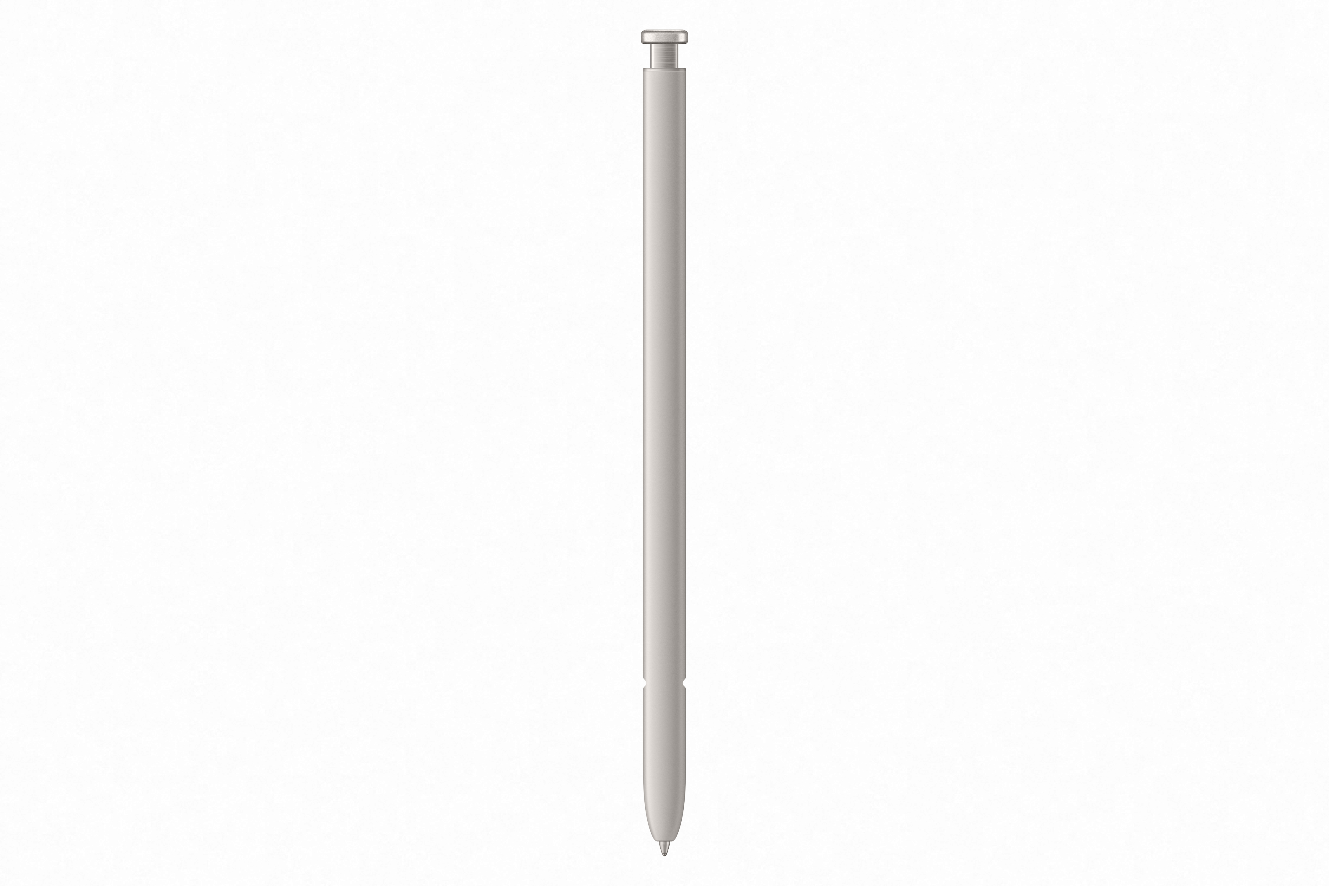 A silver stylus pen is shown vertically against a white background.
