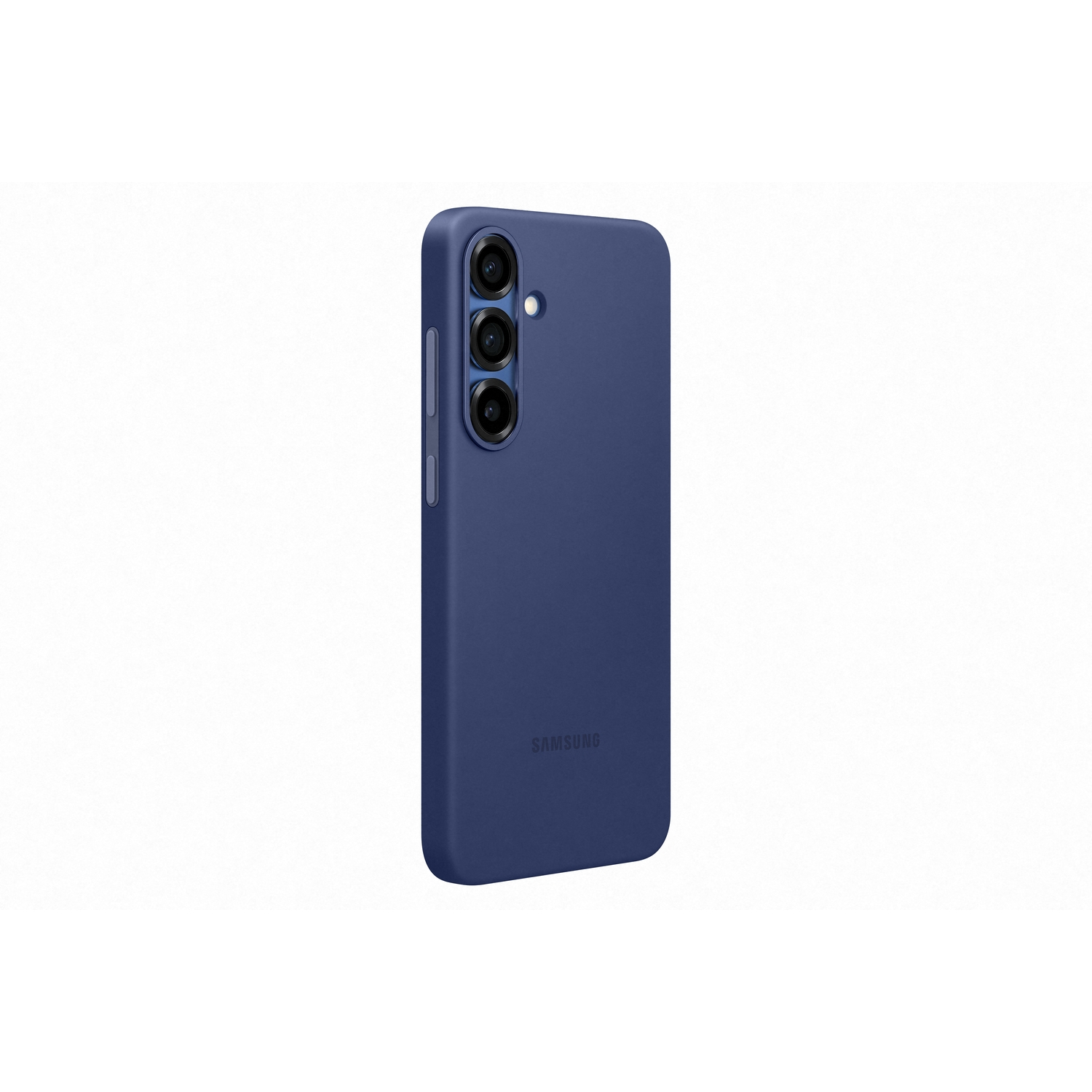 Coque de téléphone bleu marine avec trois objectifs d'appareil photo.