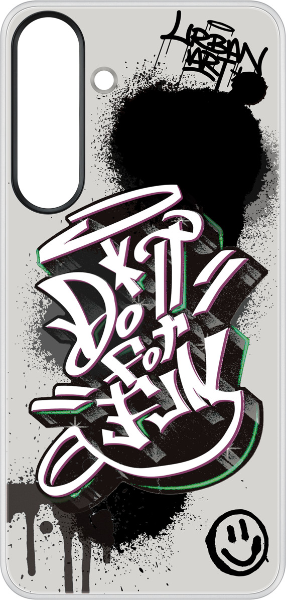 Custodia con design graffiti. Testo bianco 'Do it for the gram'.