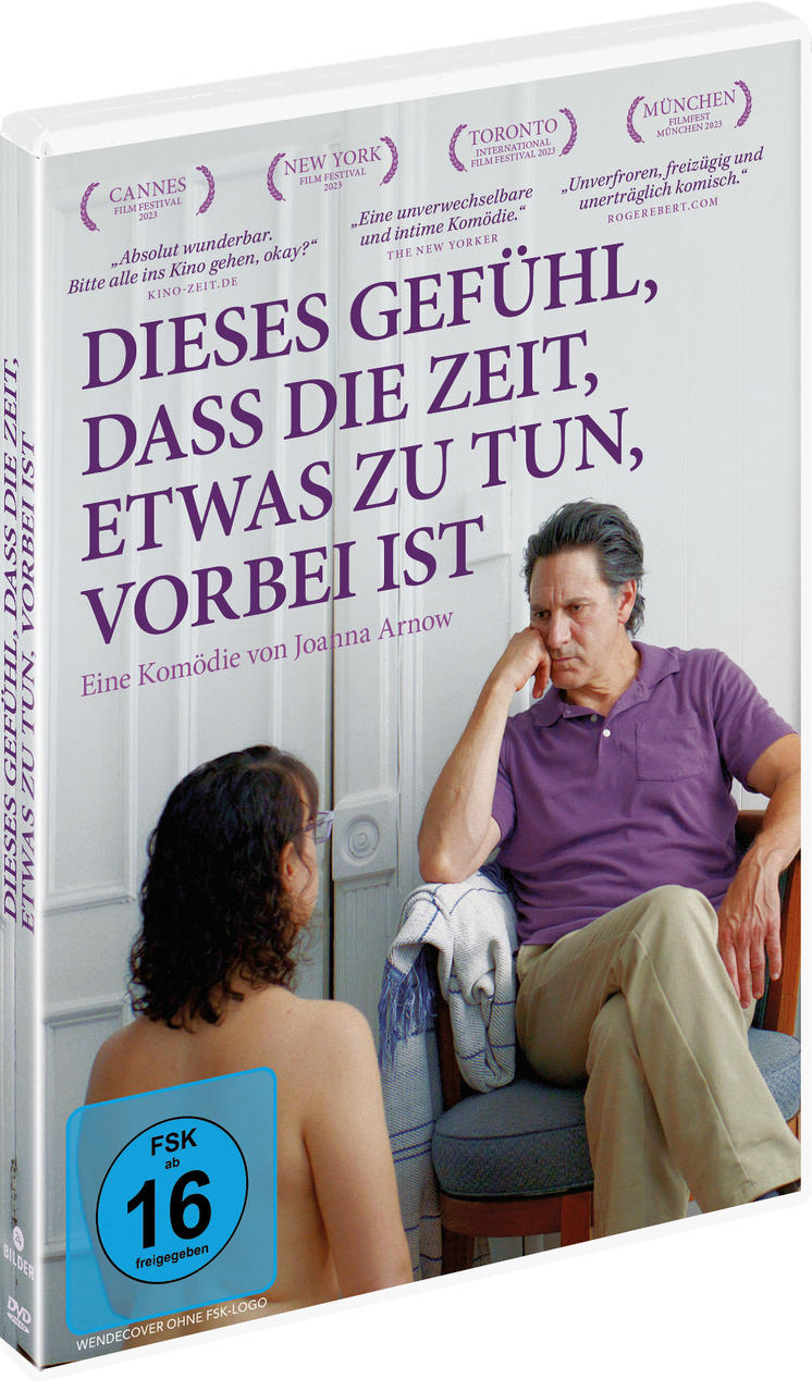 DVD-Hülle mit dem Filmtitel 'Dieses Gefühl, dass die Zeit, etwas zu tun, vorbei ist'.