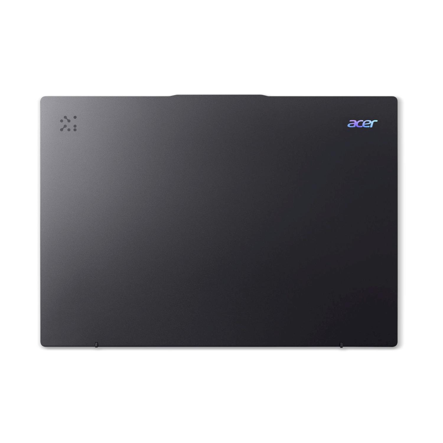 Laptop nero con il logo Acer. Alcune porte sul lato sinistro.