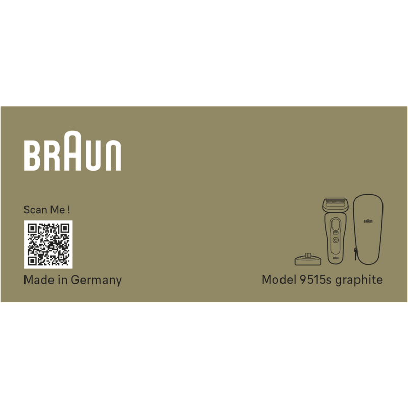 Manual de la afeitadora eléctrica Braun Series 8.