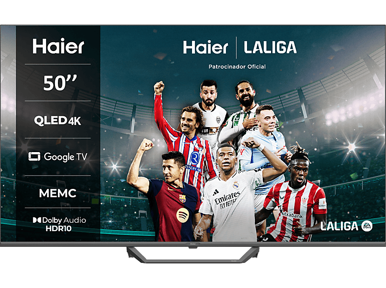 REACONDICIONADO Seminuevo Muy bueno TV QLED 50" - Haier S80E Series H50S80EUX, Smart (Google TV), HDR 4K, Direct LED, Dolby Audio y Vision