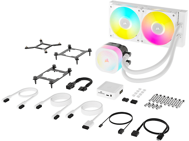 CORSAIR iCUE Link titan 240 RX RGB CPU Kühler, Flüssigkeitskühlsystem, 240 mm, Weiß; CPU Wasserkühlung — Foto 5 von 5
