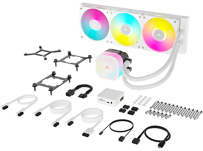 CORSAIR iCUE Link titan 360 RX RGB CPU Kühler, Flüssigkeitskühlsystem, 360 mm, Weiß; CPU Wasserkühlung — Foto 5 von 5