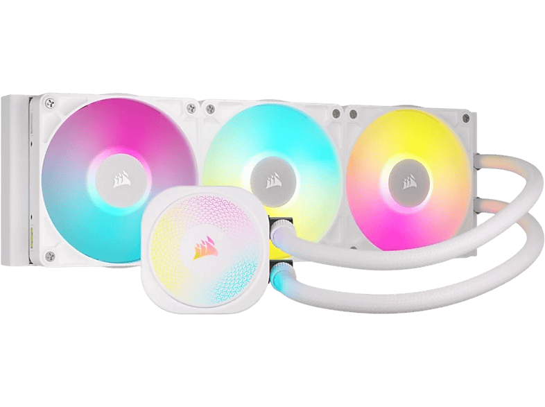 CORSAIR iCUE Link titan 360 RX RGB CPU Kühler, Flüssigkeitskühlsystem, 360 mm, Weiß; CPU Wasserkühlung