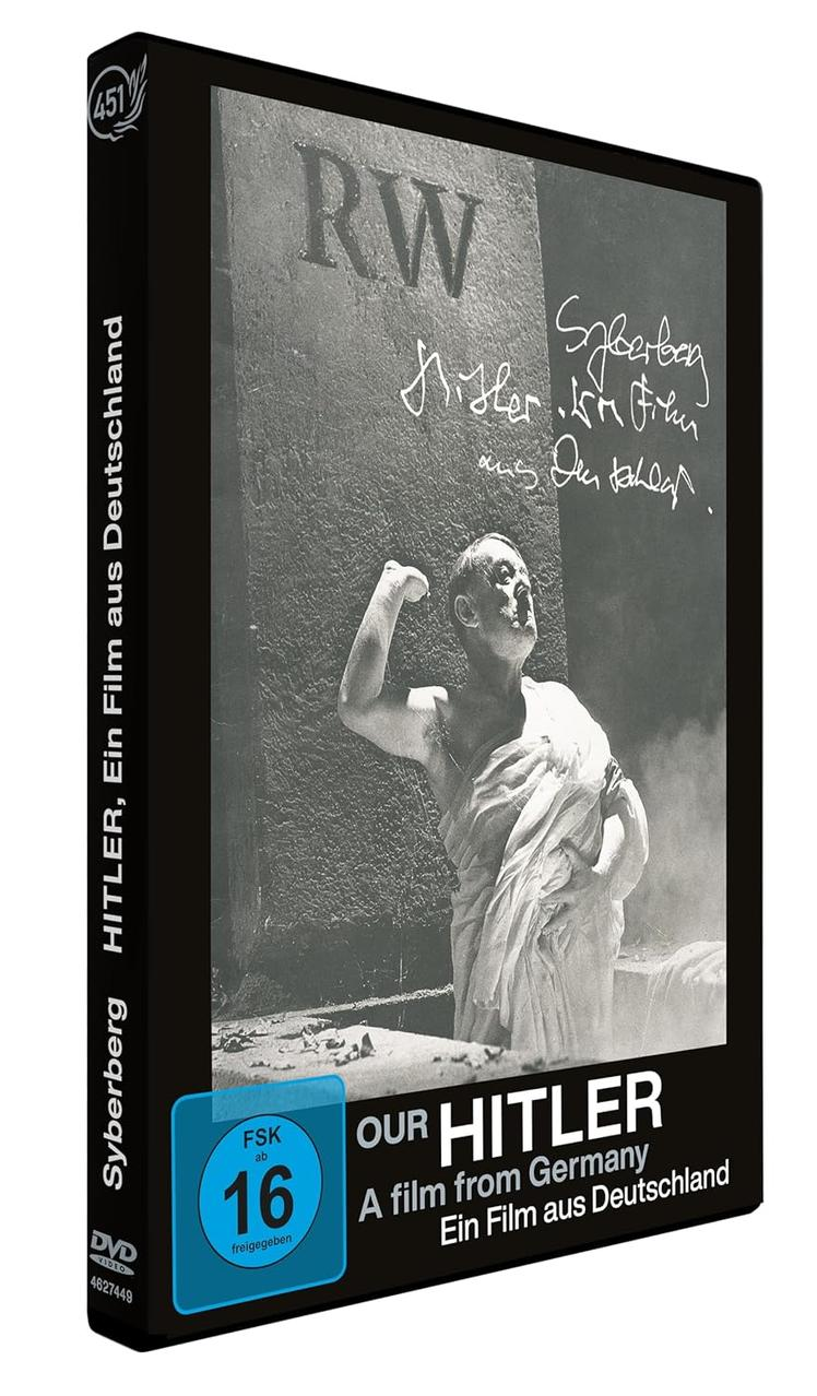 DVD-Hülle mit schwarzem Cover und einem Schwarz-Weiß-Bild einer Statue und Text.