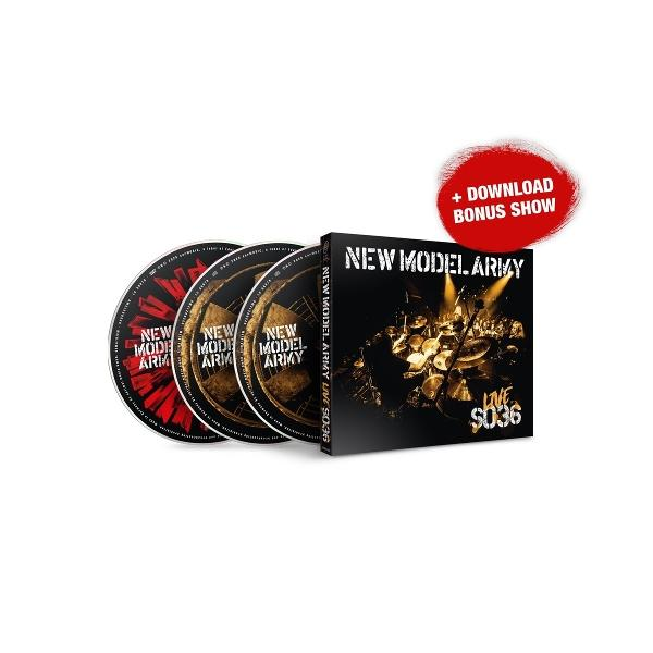 New Model Army CD-Set. Drei CDs und eine CD-Hülle mit Bandname und Albumtitel.