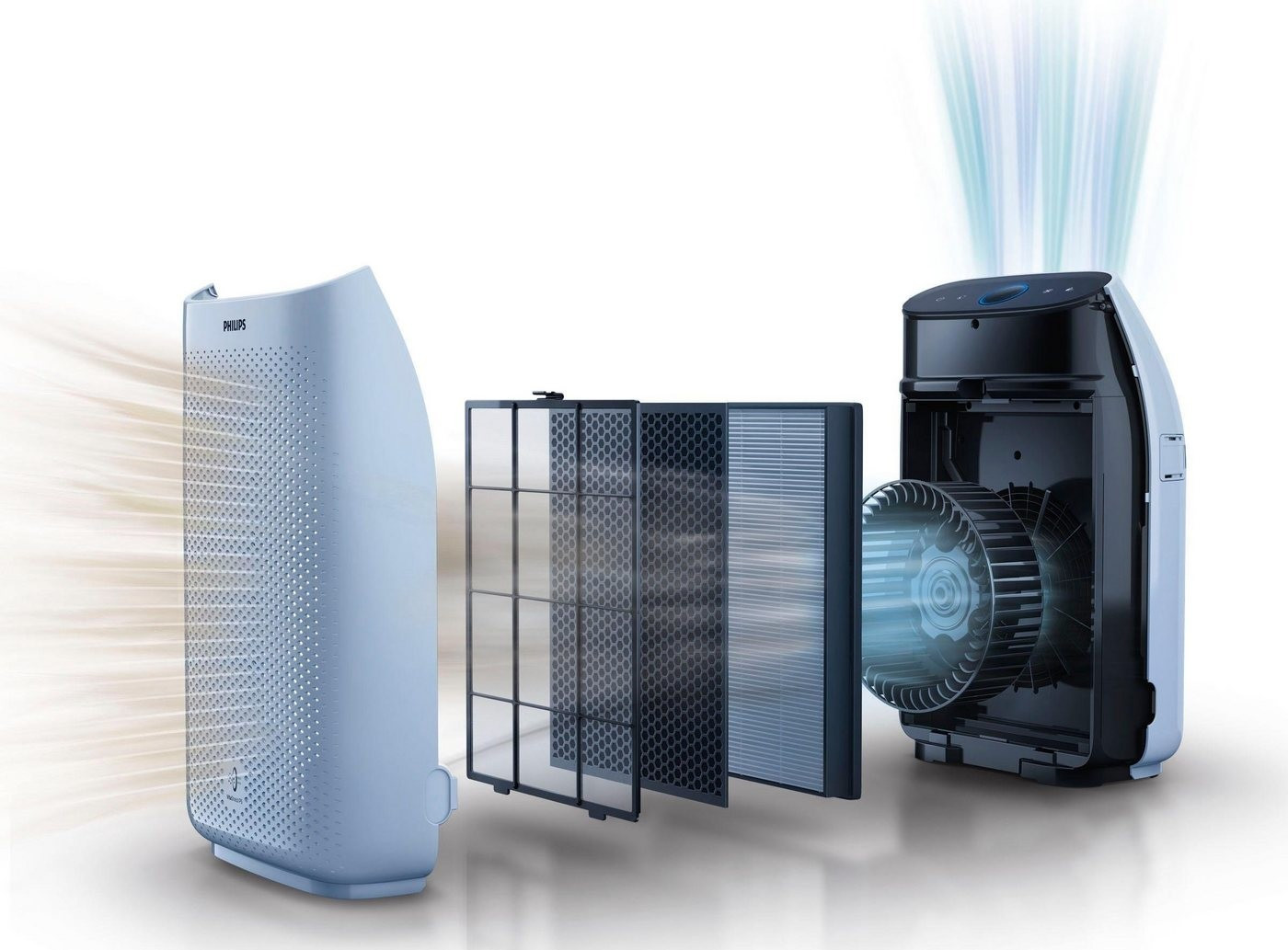 Oczyszczacz powietrza PHILIPS Seria 1000 AC1214/10 z aplikacją na telefon