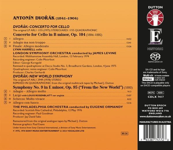 Die Rückseite einer CD mit Text, der Musikinformationen und Titellisten detailliert.
