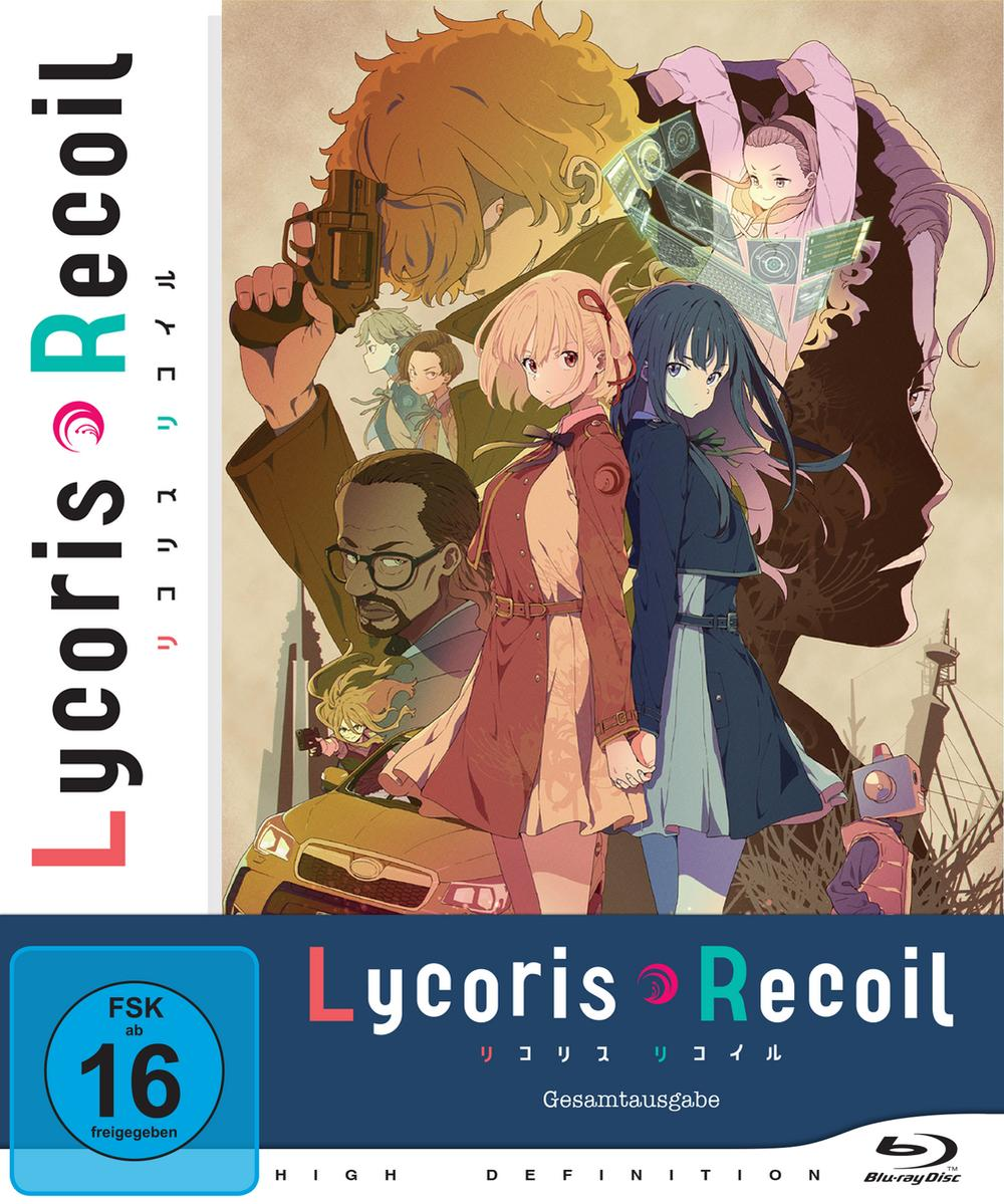 Anime Blu-ray Cover mit zwei Mädchen. Titel: Lycoris Recoil.