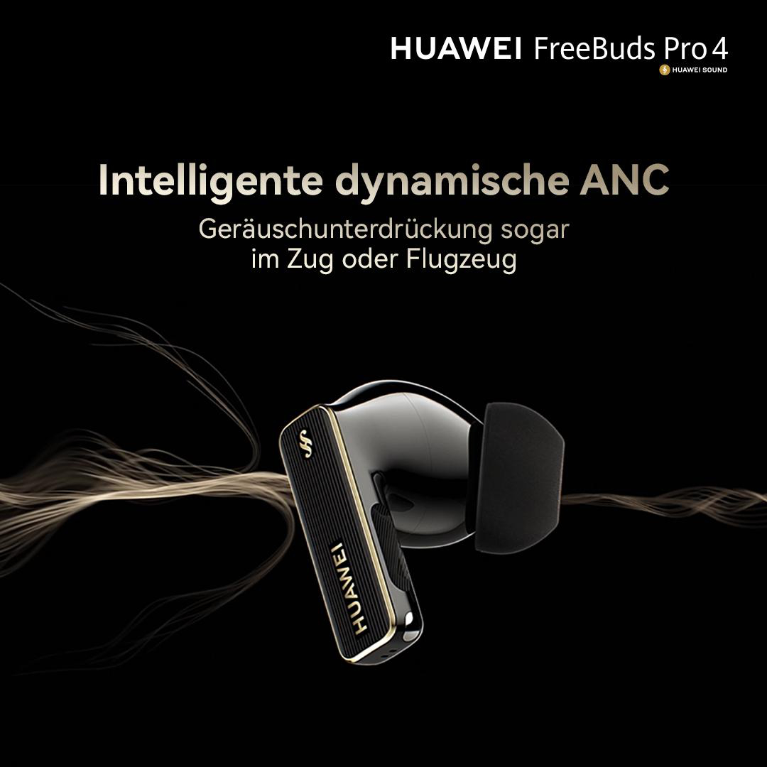 Ohrhörer mit Gold-Schwarz-Design auf dunklem Hintergrund.