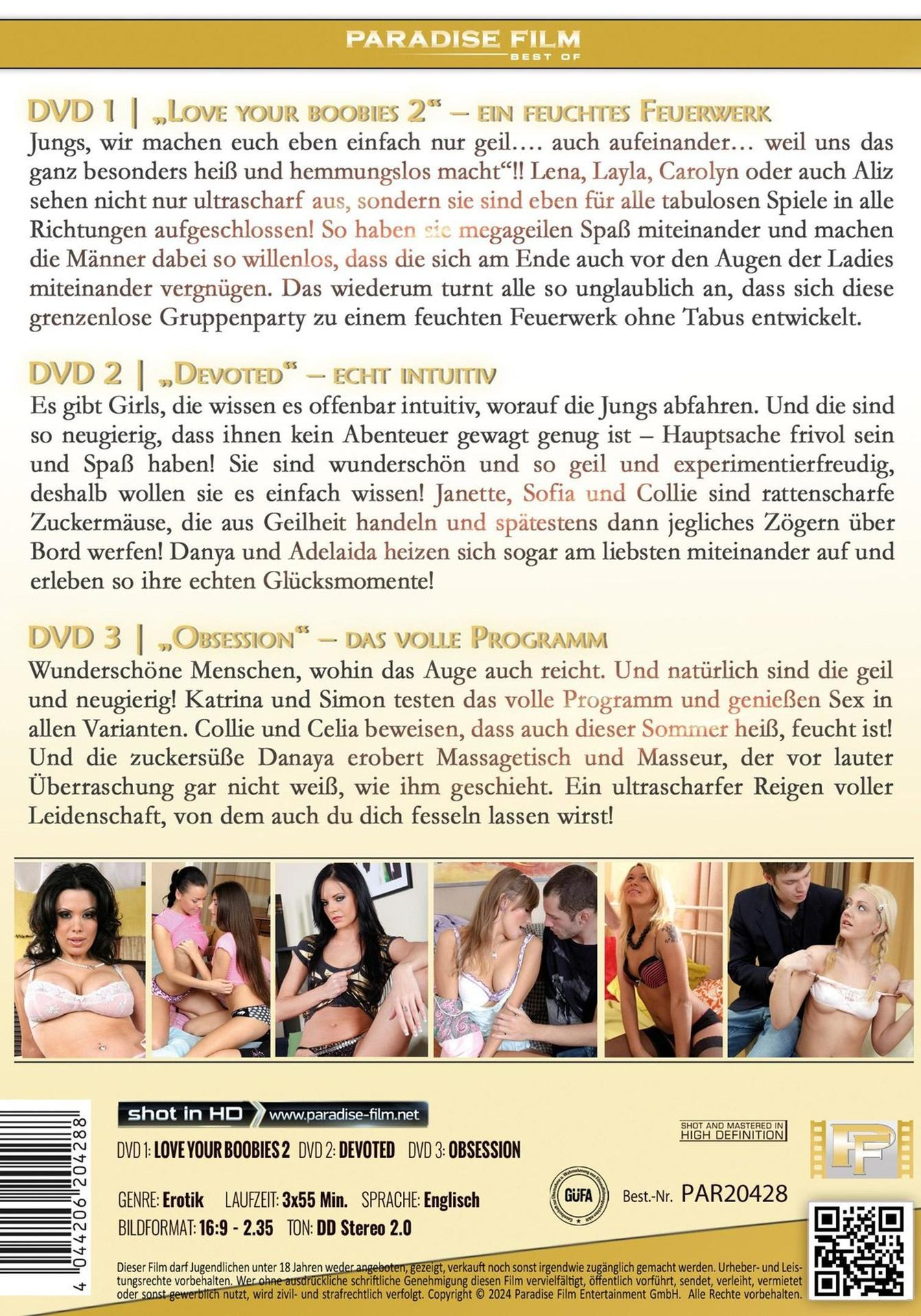 Textgefüllte deutsche Magazinseiten mit Bildern von Frauen in Bikinis und Text.