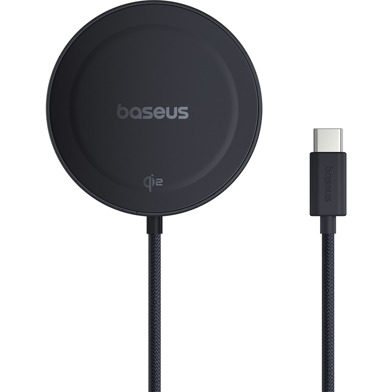 BASEUS Simple Mini4 mágneses vezeték nélküli töltő, 15W, Qi2, fekete (P10273300121-00)