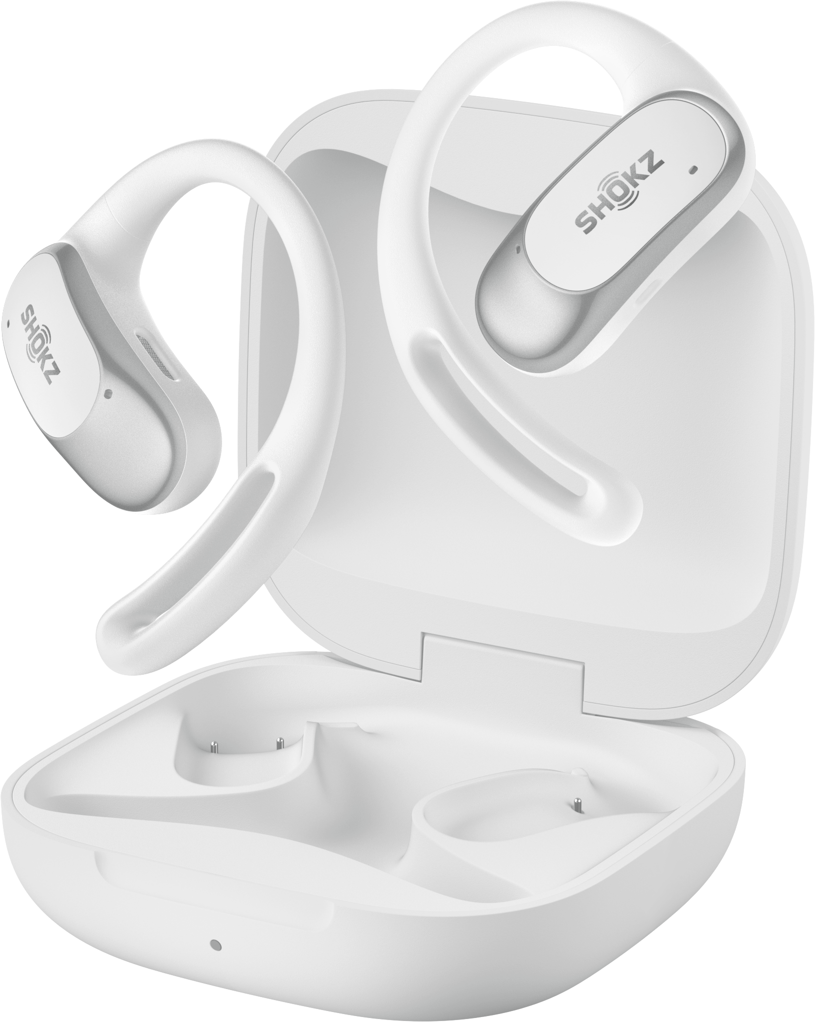 SHOKZ OpenFit Air TWS vezeték nélküli fülhallgató mikrofonnal, fehér (OFITAIR-WH)