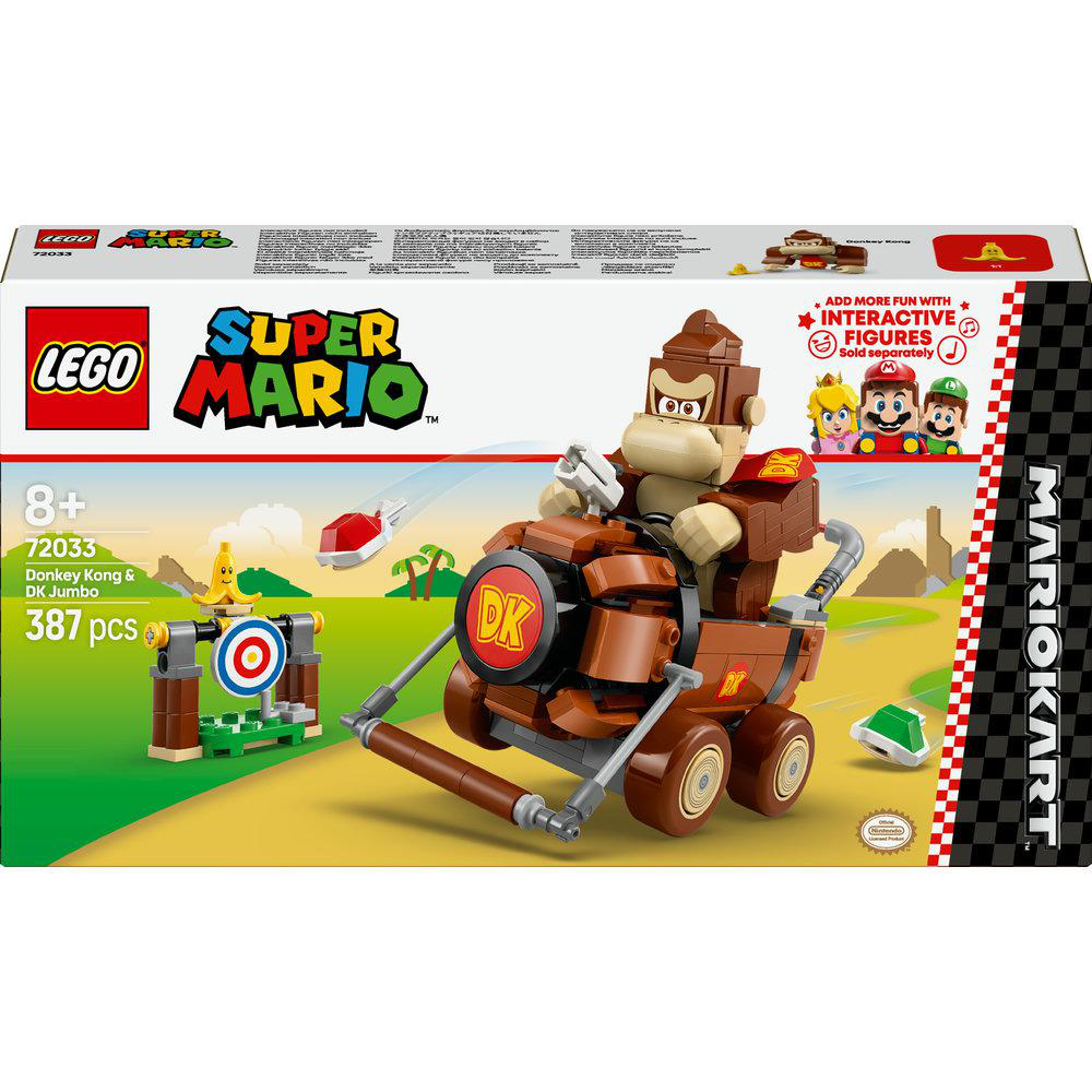 Lego Super Mario Donkey Kong Set mit Donkey Kong Figur und Zubehör.