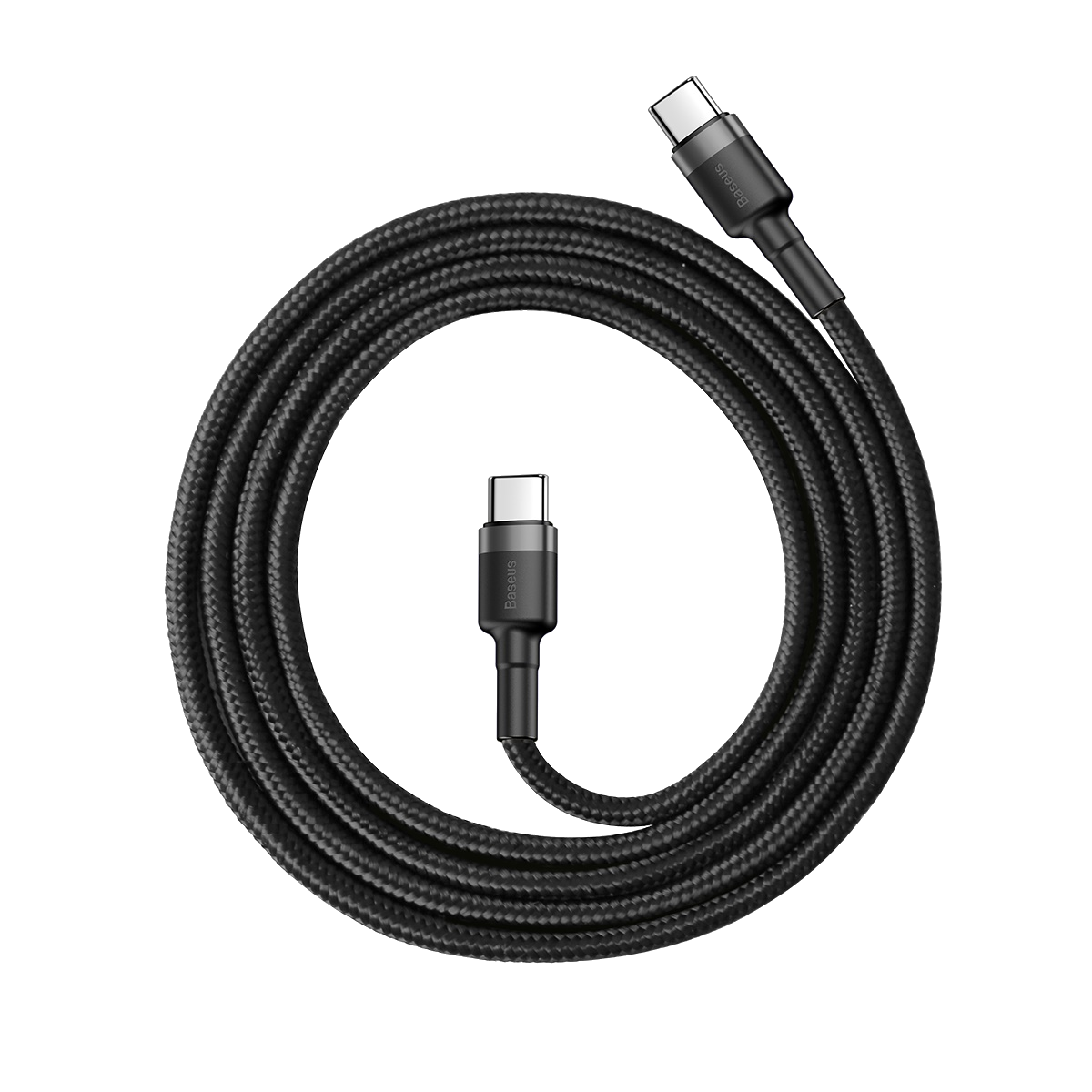 BASEUS Cafule gyorstöltős adatkábel, 60W, USB-C, PD 2.0, 1m, szürke-fekete (CATKLF-GG1)