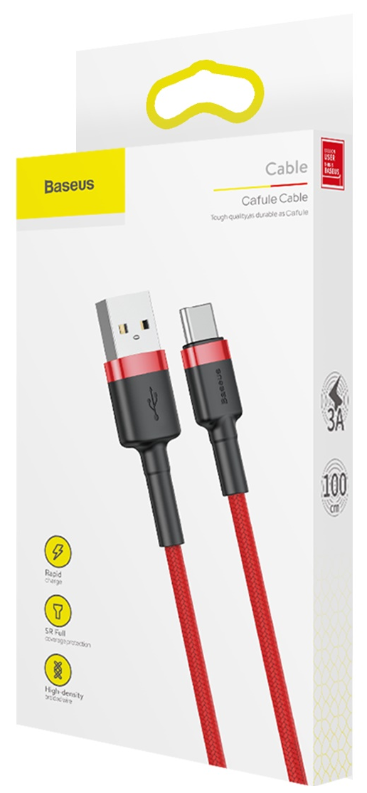 Egy fehér és piros kábel USB és USB-C csatlakozóval.