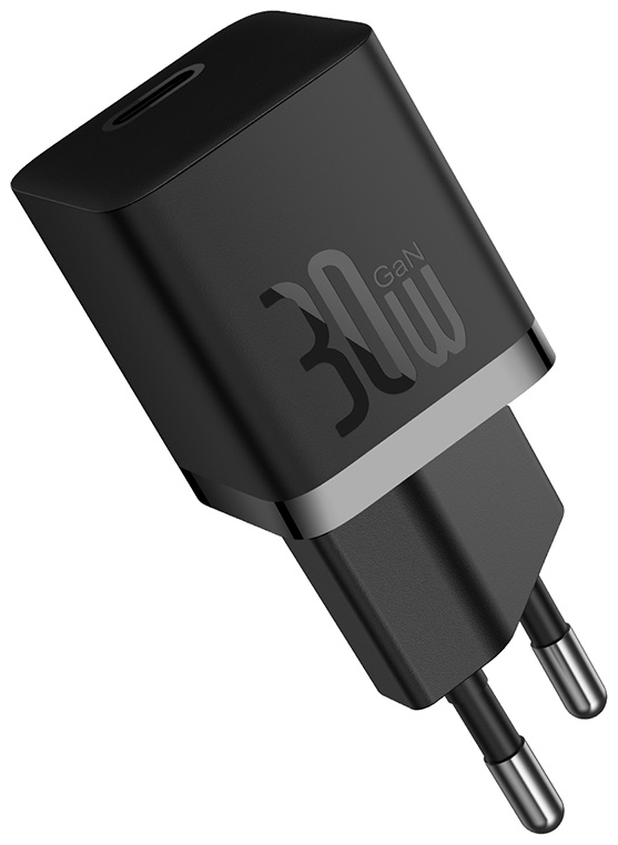 BASEUS GaN5 mini hálózati gyorstöltő, 30W, USB-C, fekete (CCGN070401)