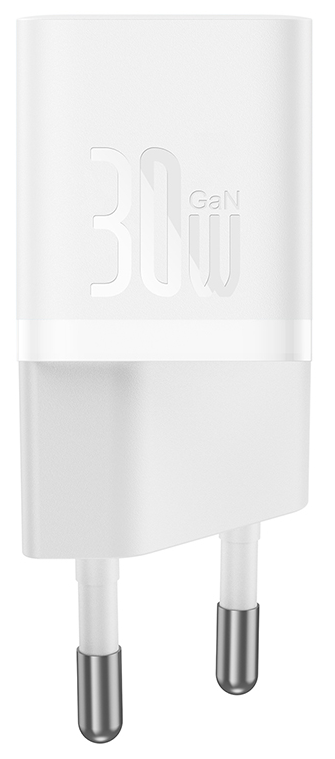 BASEUS GaN5 mini hálózati gyorstöltő, 30W, USB-C, fehér (CCGN070502)