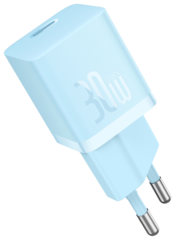 BASEUS GaN5 mini hálózati gyorstöltő, 30W, USB-C, kék (CCGN070603)