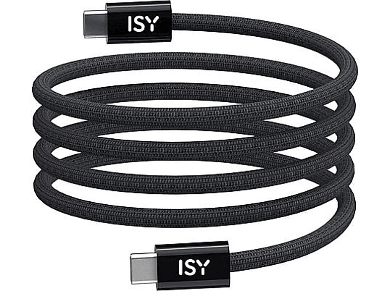 Kabel USB typ C ISY IUC-5400-BK 1m Czarny – zdjęcie 2
