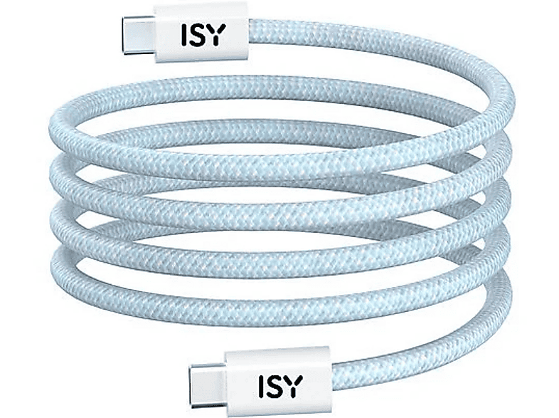 Kabel USB typ C ISY IUC-5400-BL 1m Magnetyczny Niebieski – zdjęcie 3