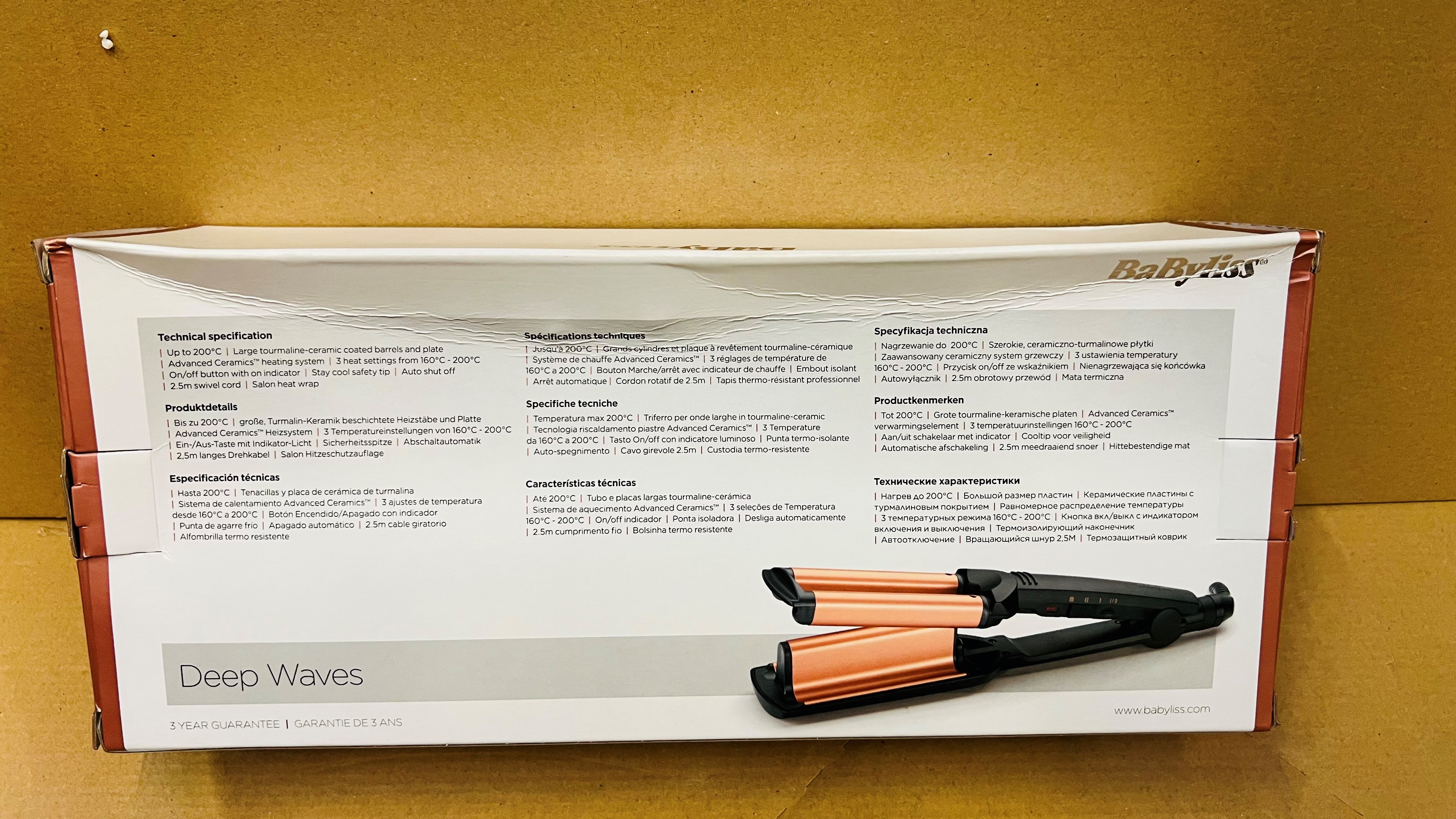 OUTLET - Falownica do włosów BABYLISS W2447E Deep Waves Czarno-złoty