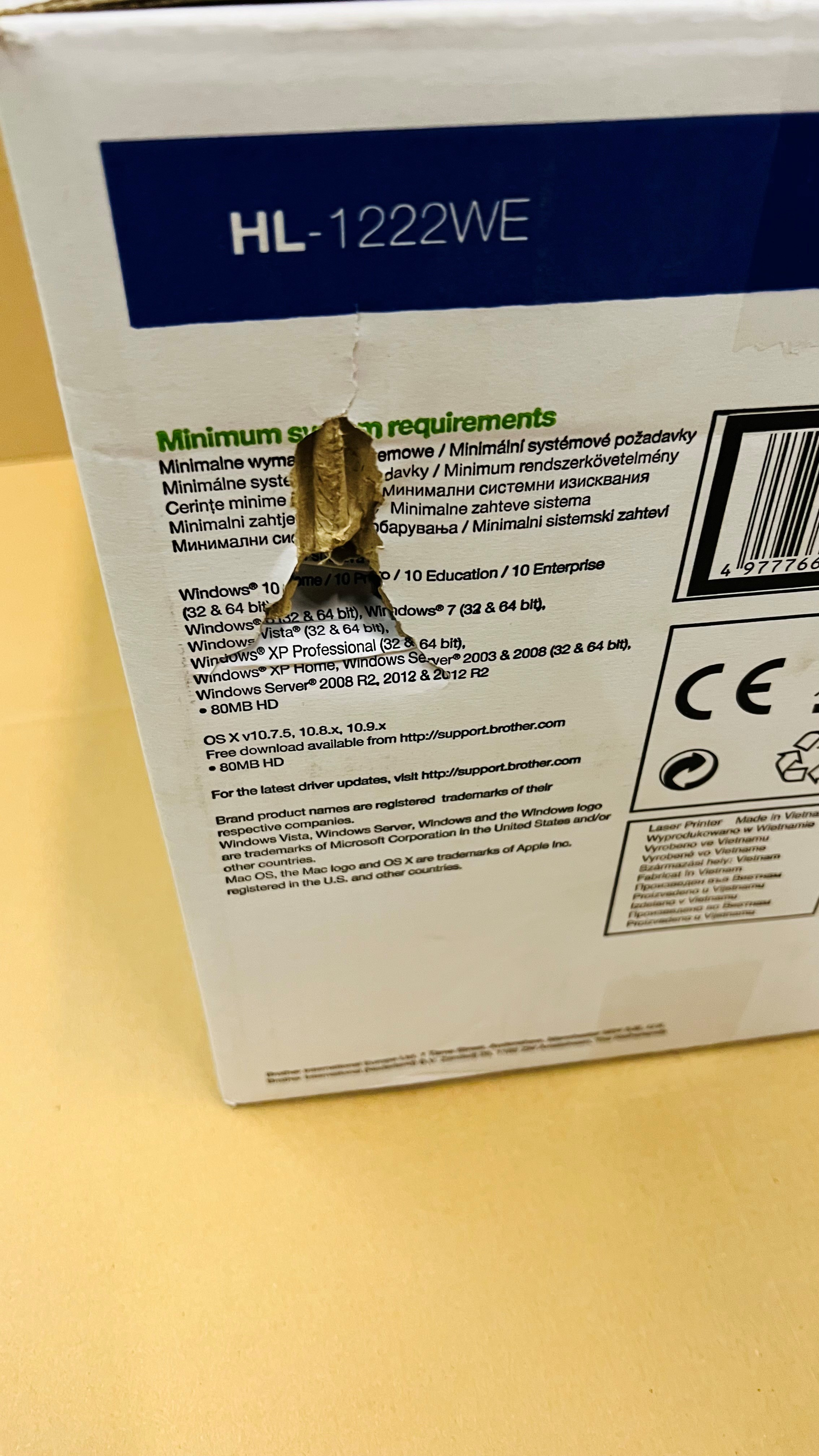 OUTLET - Drukarka laserowa BROTHER HL-1222WE