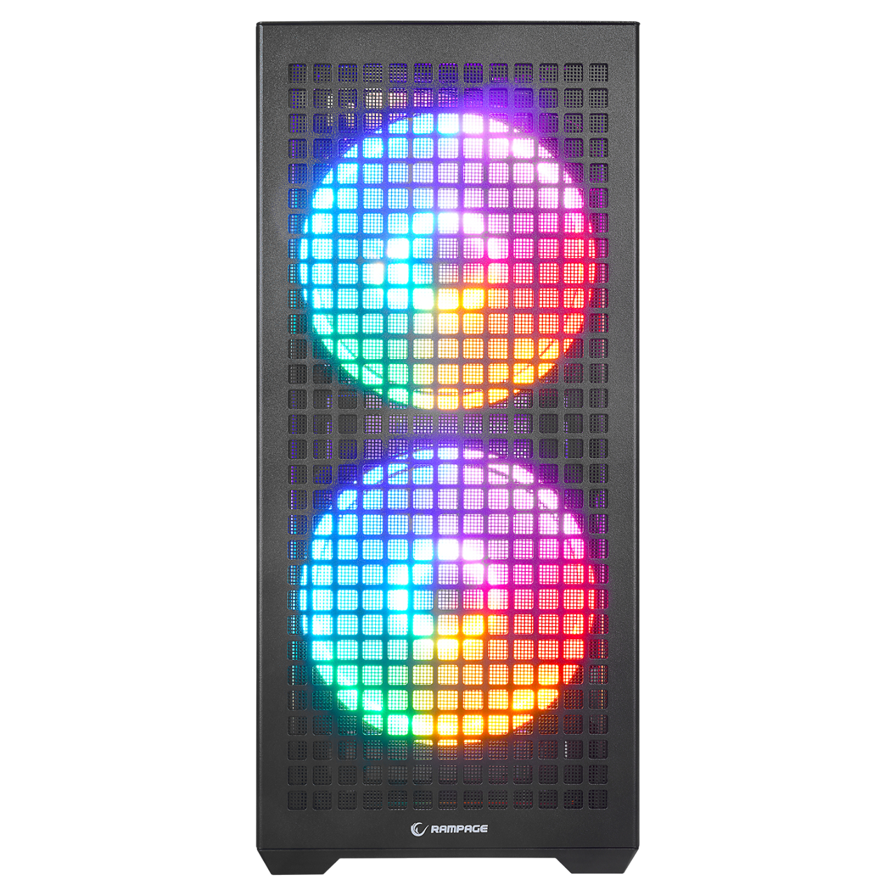 RAMPAGE Gyra V1 Mesh 650W PSU Dahil Siyah RGB Fanlı