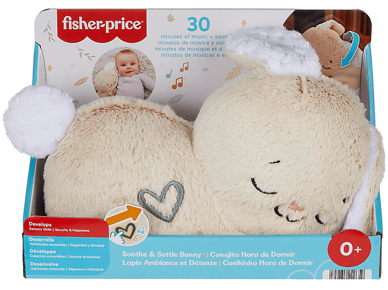 FISHER PRICE Schlummer-Häschen Plüschfigur Mehrfarbig
