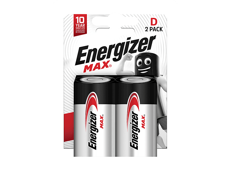 Batteria Torcia Energizer MAX Tipo D 2 PZ