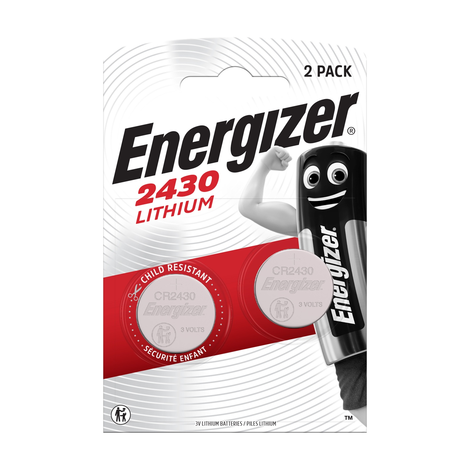 Batteria Bottone Energizer Litio Cr2430 3v 2 PZ