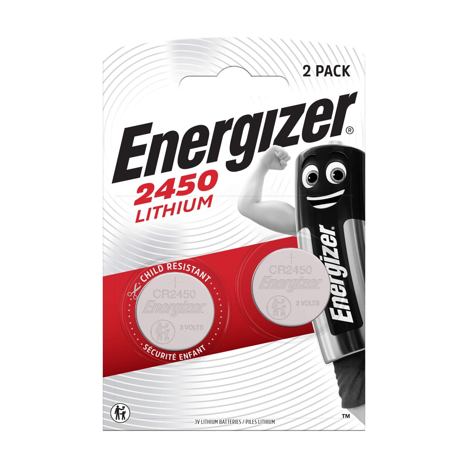 Batteria Bottone Energizer Litio Cr2450 3v 2 PZ
