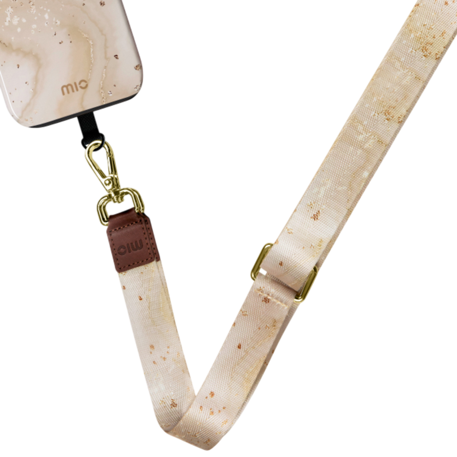 MIO BY MOBILIZE 29590 Lanyard voor Universeel Smartphones Gold Marble afbeelding