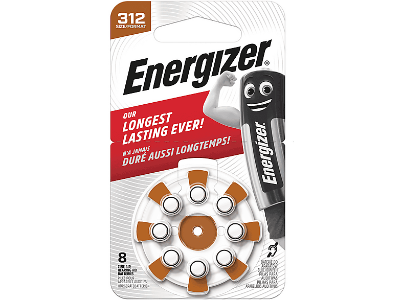Batterie Acustiche Energizer Tipo 312 8 PZ