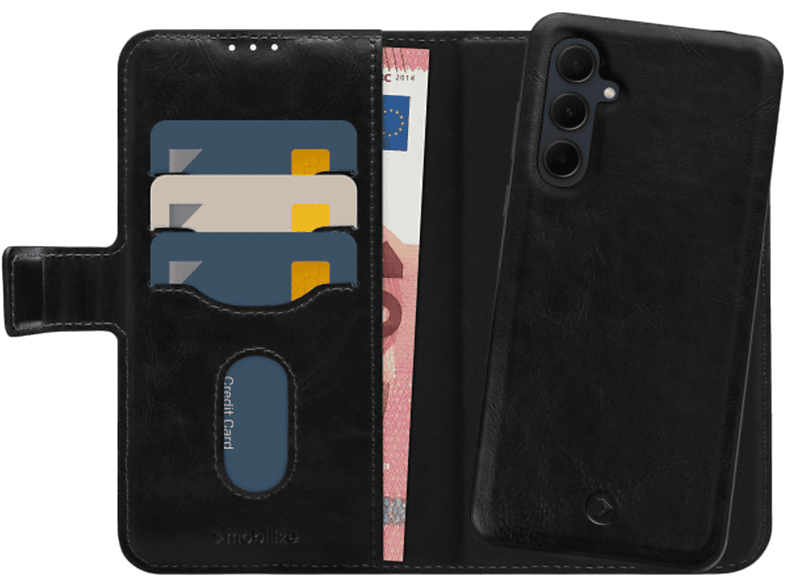 Étui portefeuille 2-en-1 Magnet Gelly pour Samsung Galaxy A36 / A56 Noir