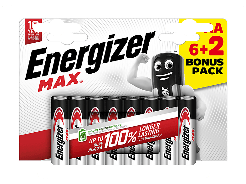 Batterie Energizer Max Aa 6+2 Bonuspack