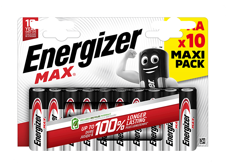 Batterie Stilo AA Energizer MAX 10 PZ