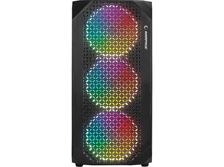 RAMPAGE Zuko 600W 80+ Bronze 4*14cm Rainbow Temperli Camlı ATX Mid