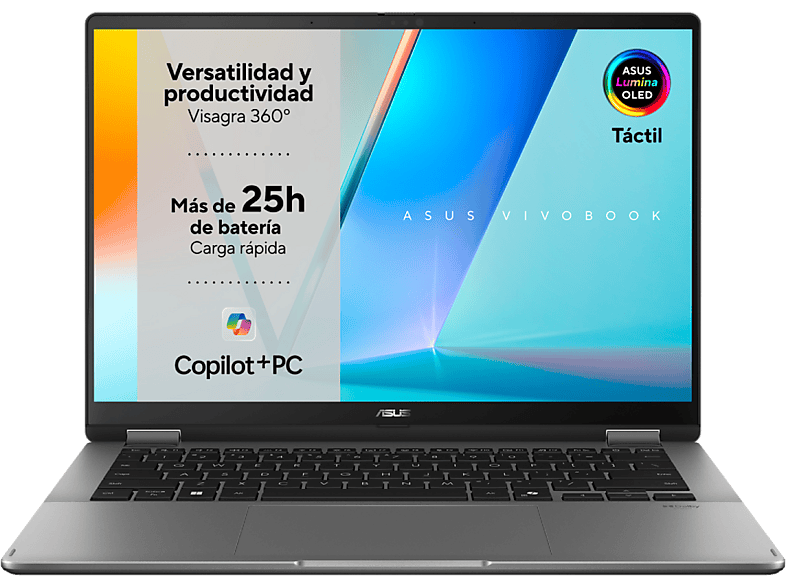 Convertible 2 en 1 - Asus Vivobook 14 Flip OLED TP3407SA-QL016W Copilot+ PC, 14