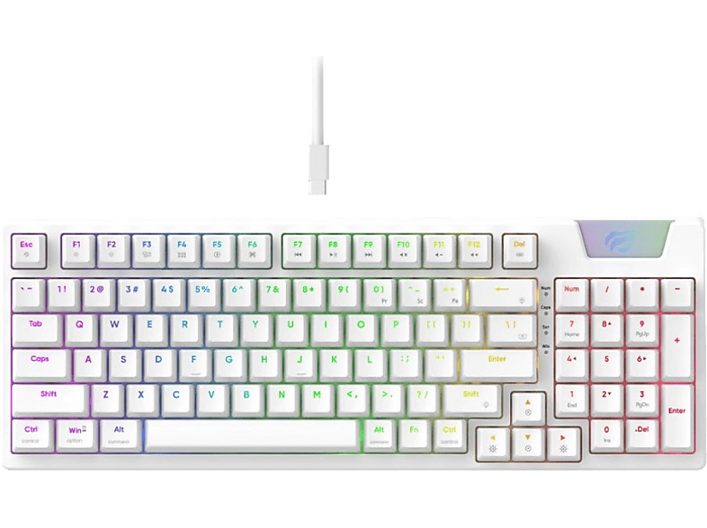 HAVIT Gamenote KB885L RGB Backlit Gaming Mekanik Türkçe Klavye Beyaz